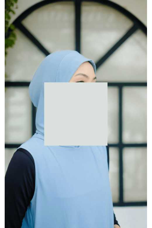 Farina Hijab Outer Dusty Blue